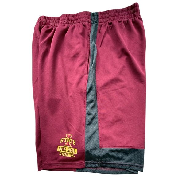 Iowa State Cyclones Maroon & Gray Athletic Basketball Shorts Youth XL 14/16 - Picture 2 of 15